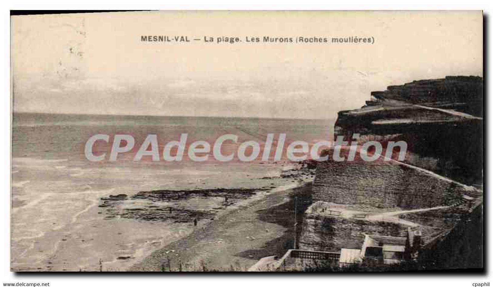 CPA Mesnil Val La Plage Les Murons roches moulières
