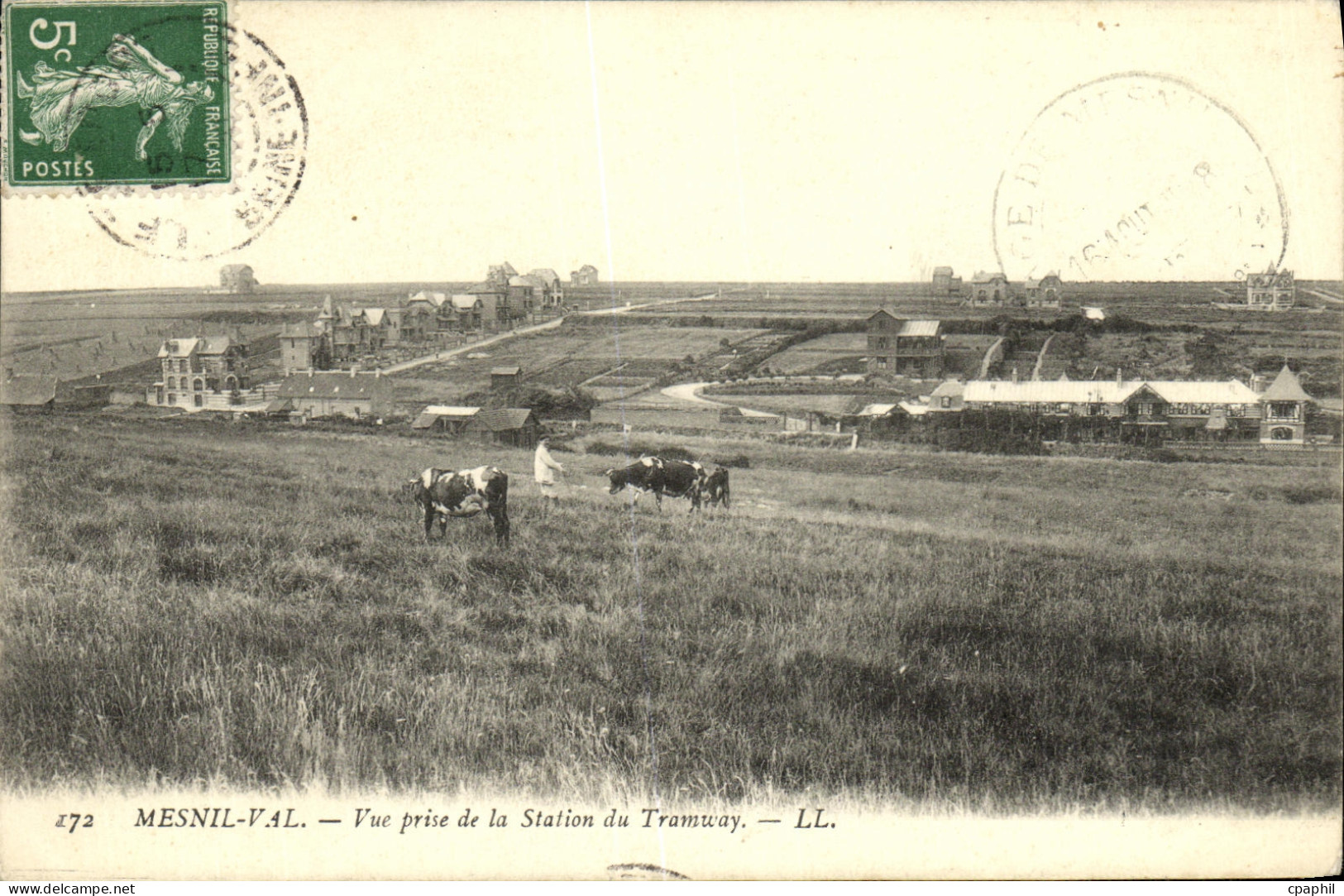 CPA Mesnil Val Vue prise de la Station du Tramway