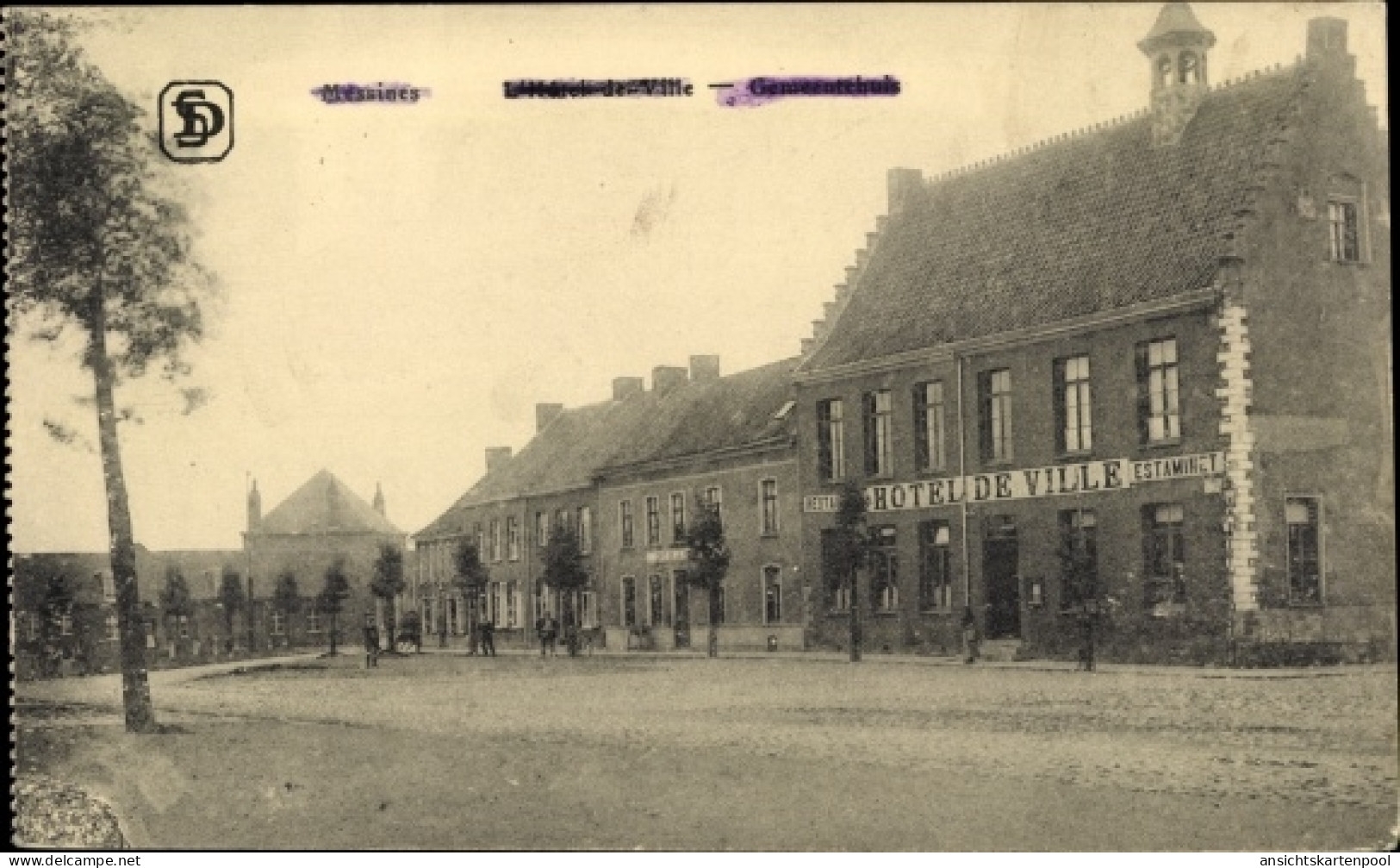 CPA Messines Mesen Westflandern, Rathaus