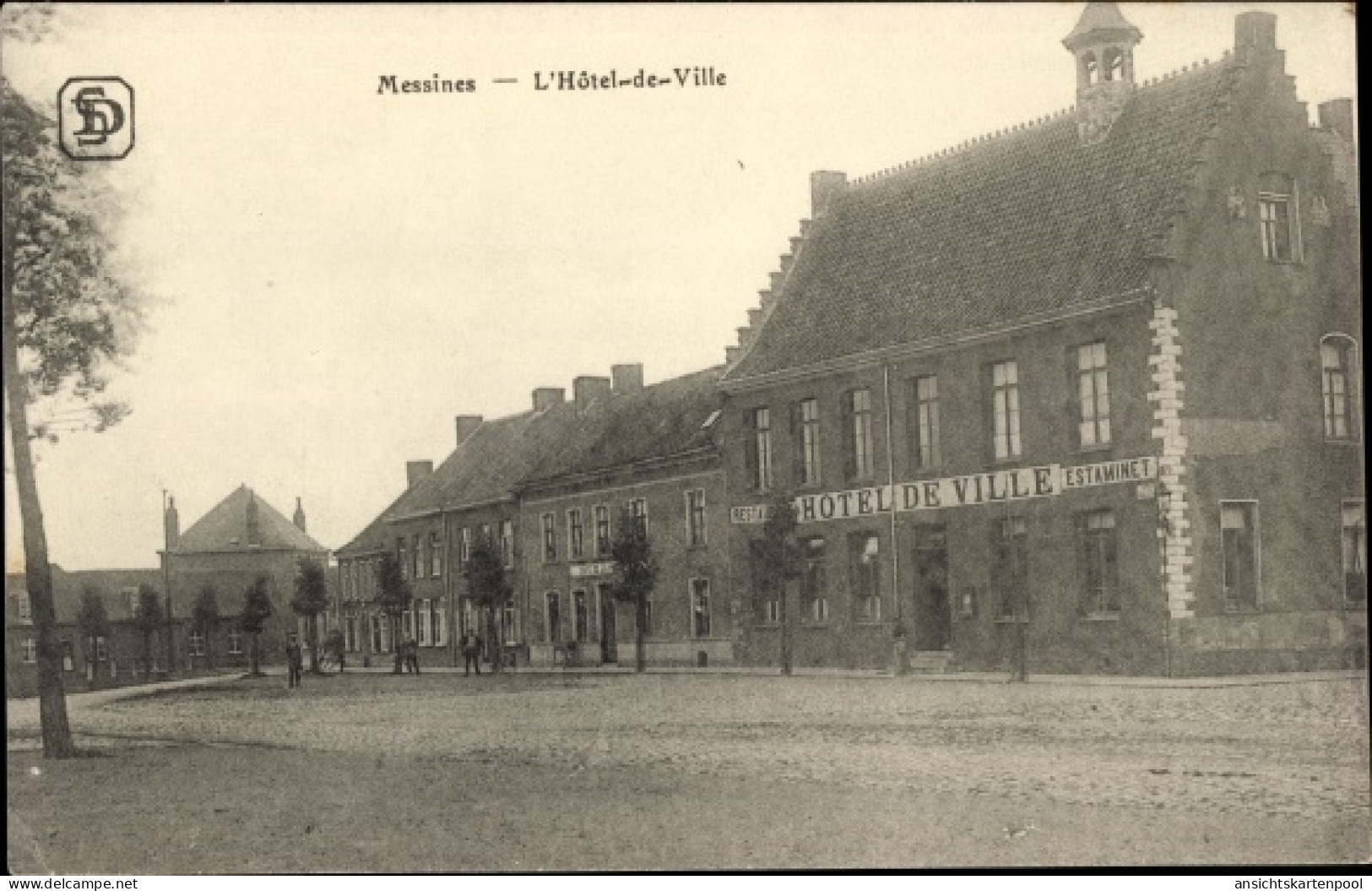CPA Messines Mesen Westflandern, Rathaus