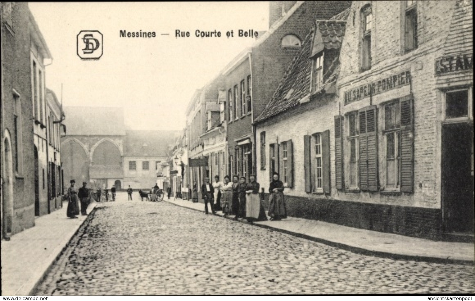 CPA Messines Mesen Westflandern, Rue Courte et Belle