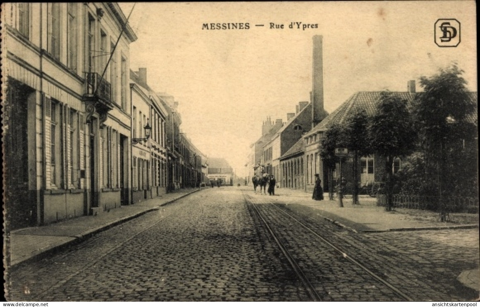 CPA Messines Mesen Westflandern, Rue d'Ypern