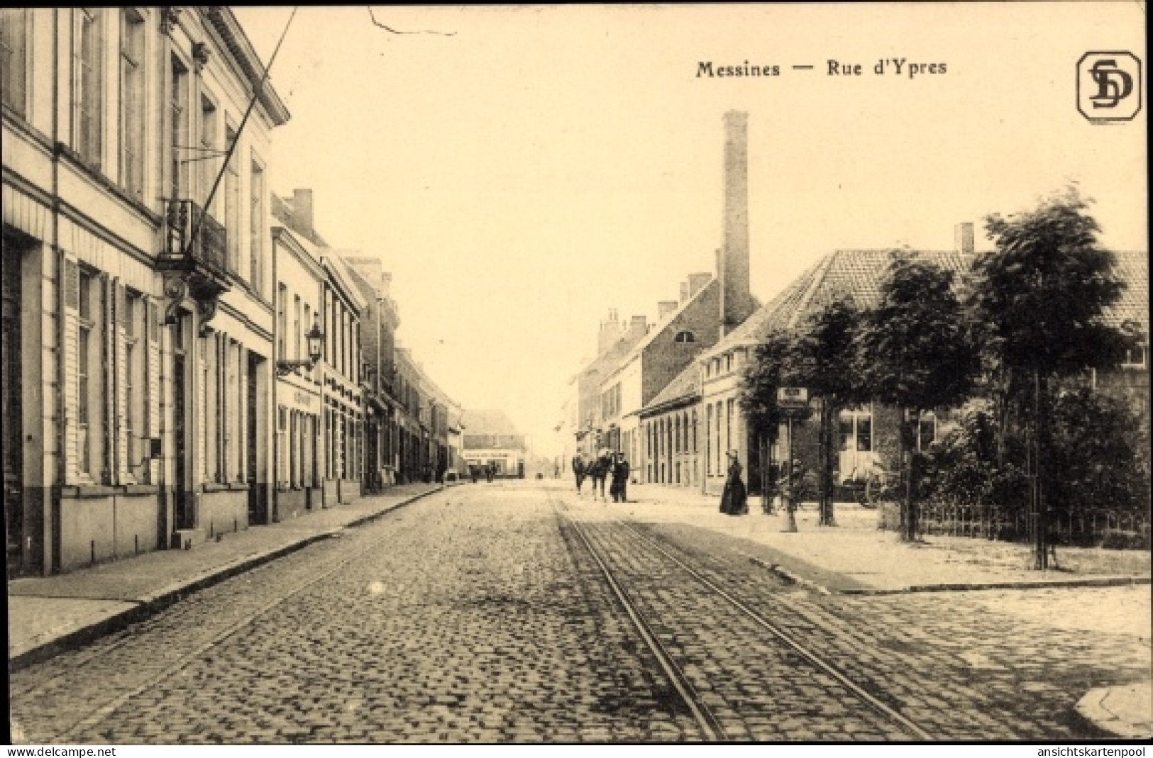 CPA Messines Mesen Westflandern, Rue d'Ypers