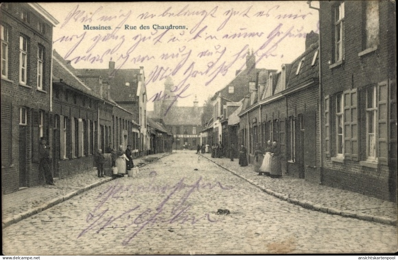 CPA Messines Mesen Westflandern, Rue des Chaudrons