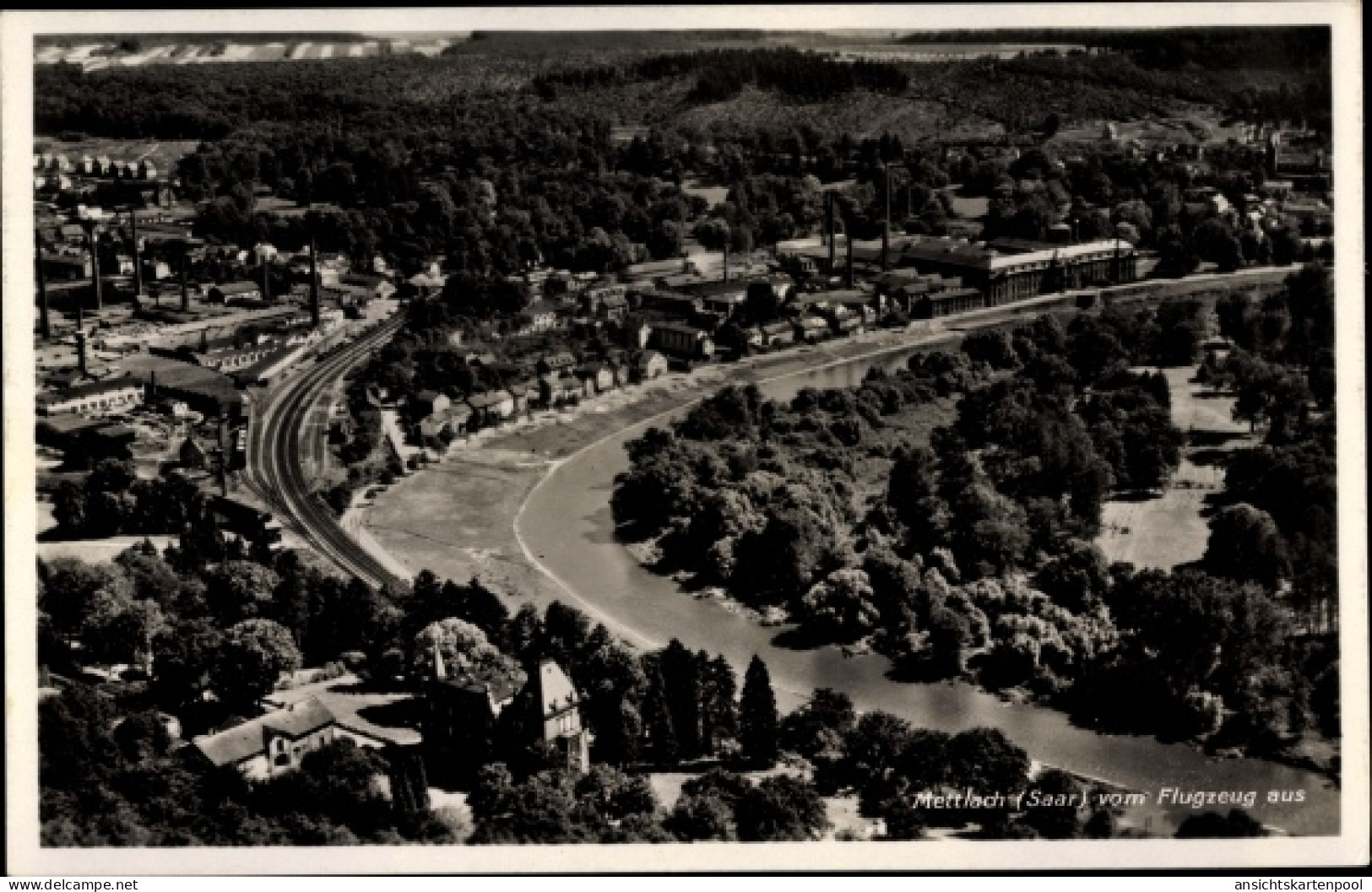 CPA Mettlach im Kreis Merzig Wadern Saarland, Fliegeraufnahme