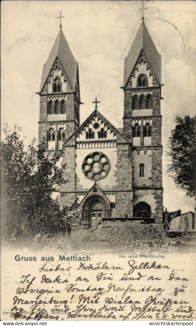 CPA Mettlach im Kreis Merzig Wadern Saarland, Neue Pfarrkirche