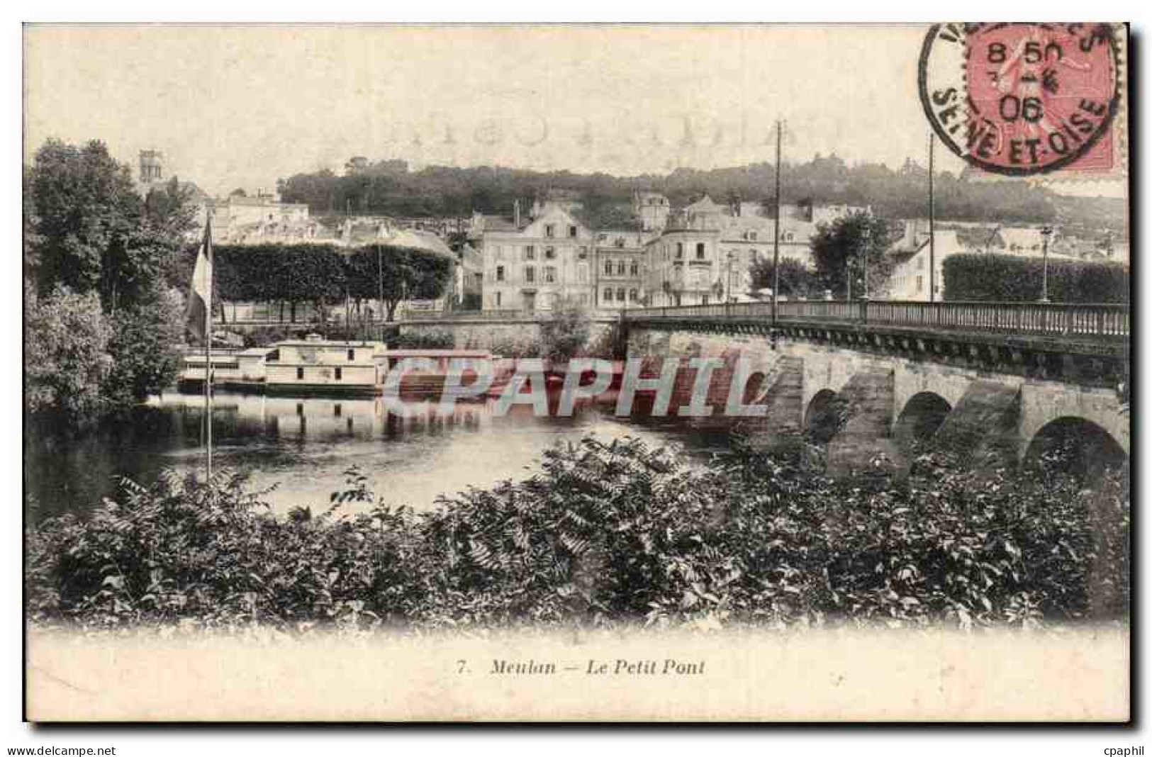 CPA Meulan Le petit pont