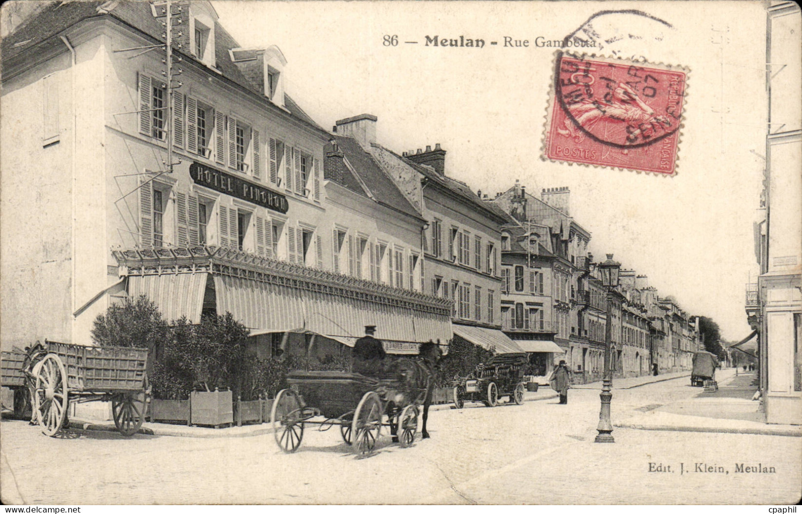 CPA Meulan Rue Gambetta