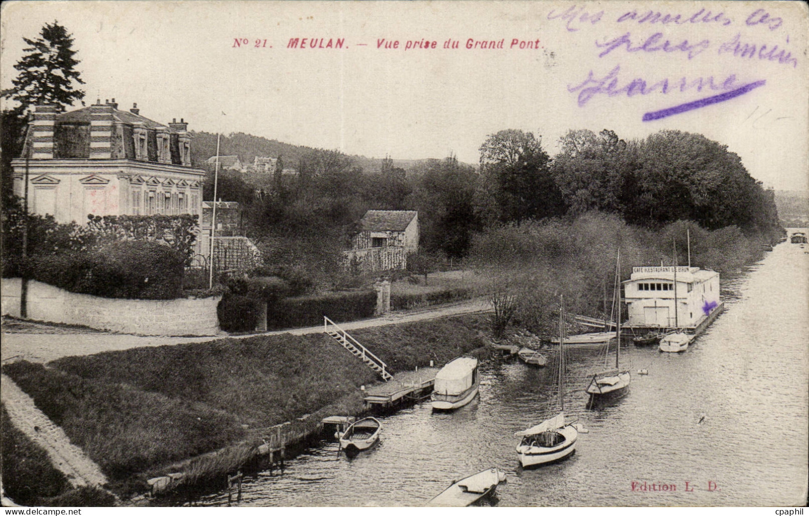 CPA Meulan Vue prise du grand pont