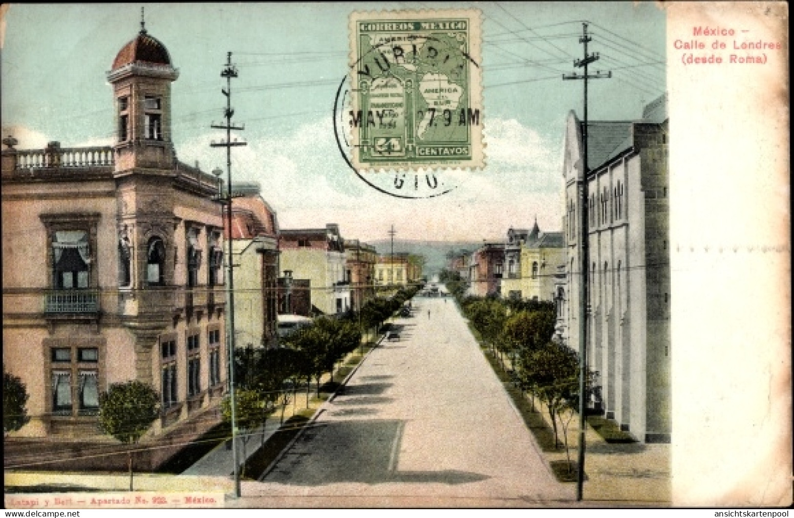 CPA Mexiko-Stadt Mexiko-Stadt Mexiko-Stadt, London Street