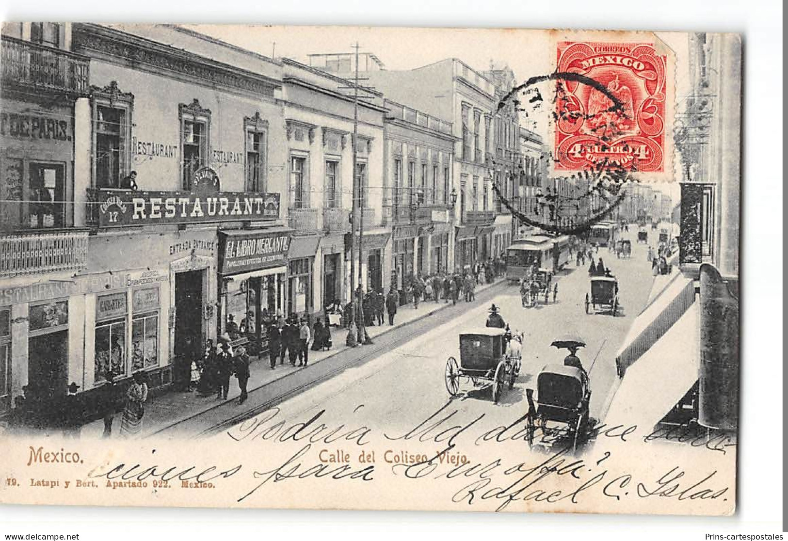 CPA Mexique Calle del Coliseo Viejo