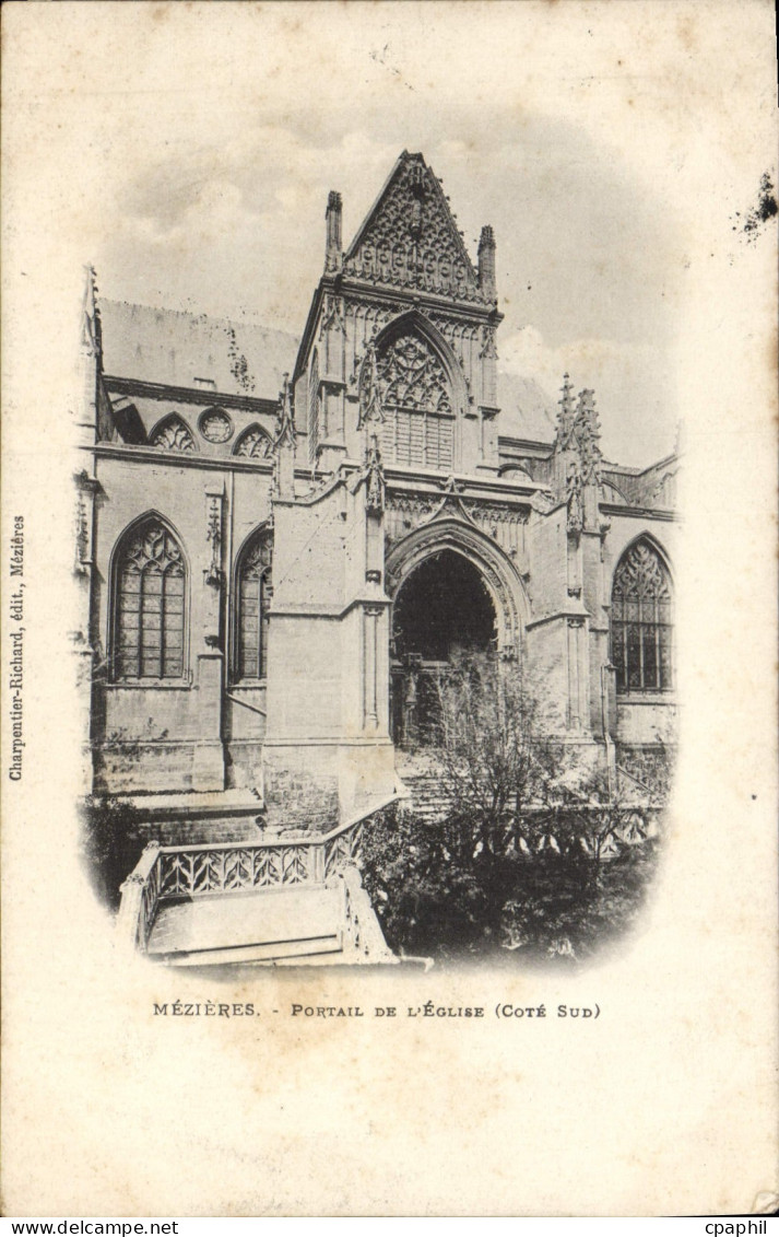 CPA Mezieres Portail de l'Eglise Cote Sud