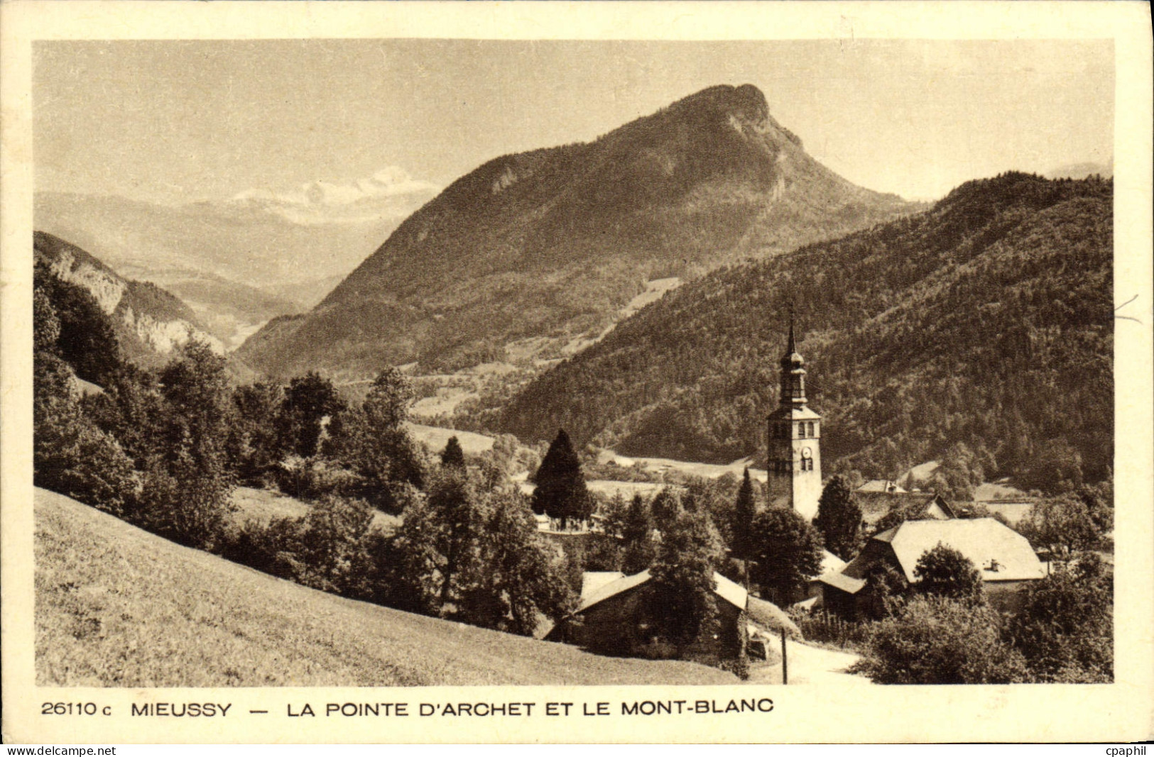 CPA Mieussy La Pointe D'Archet Et Le Mont Blanc