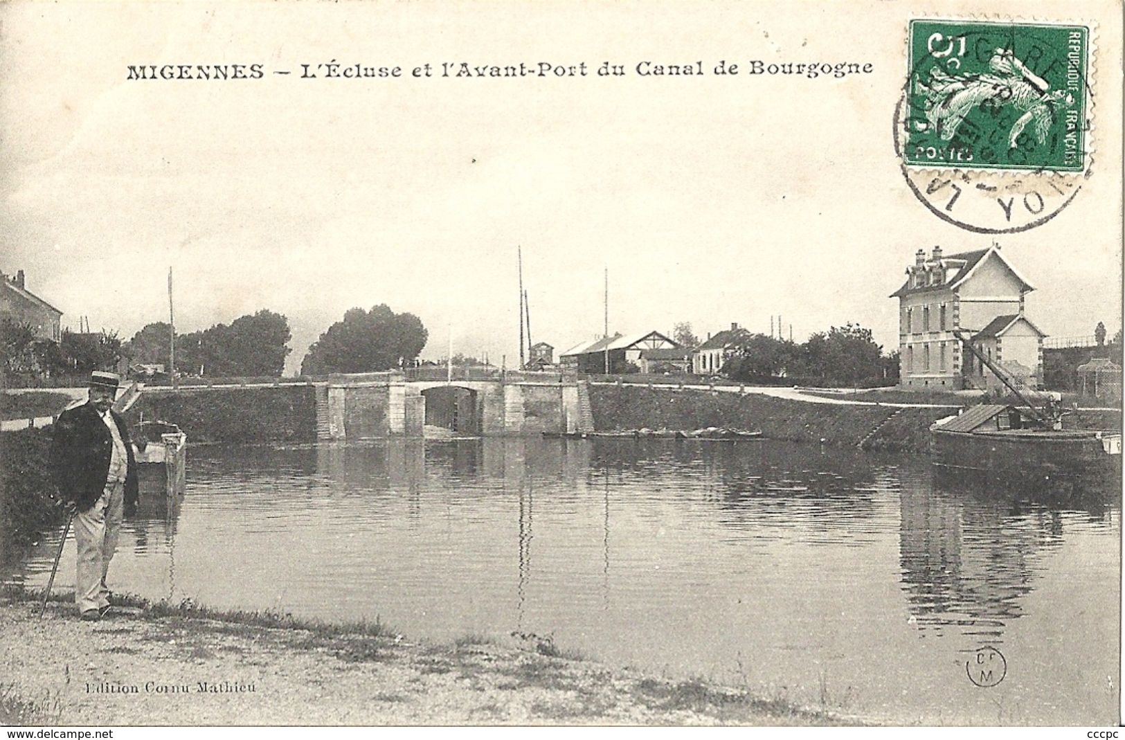 CPA Migennes L'Ecluse et l'Avant-Port du Canal de Bourgogne