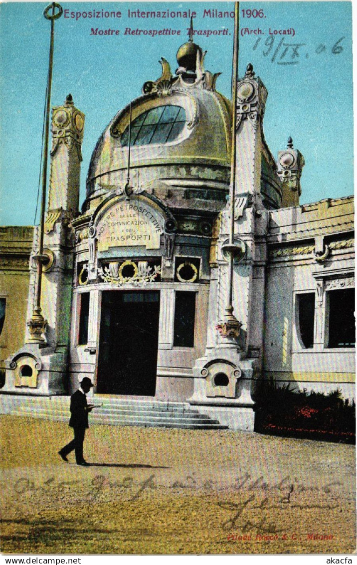 CPA Milano Mostre Retrospettive Trasporti.Arch Locati ITALY (552872)