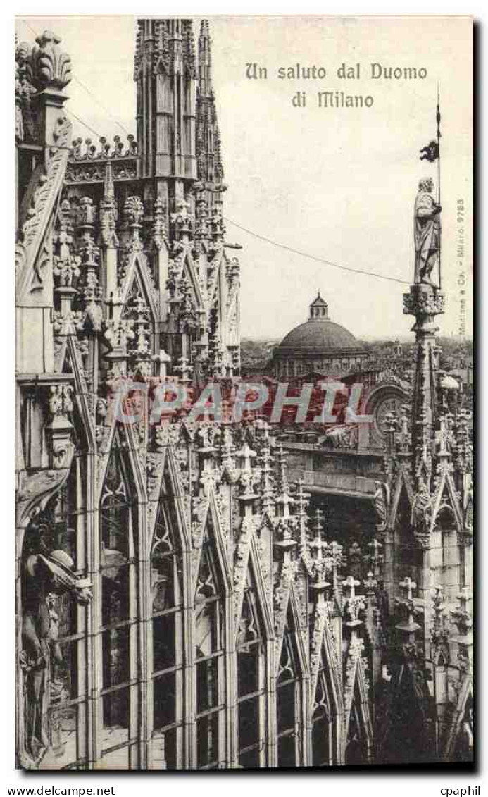 CPA Milano Un Saluto dal Duomo di Milano