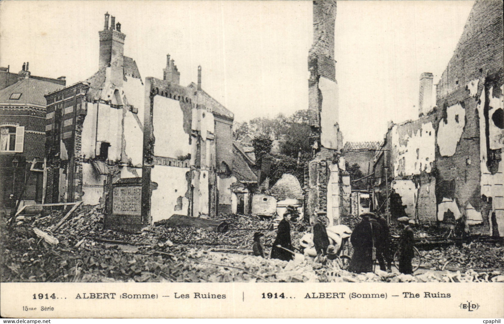 CPA Militaria Albert Les ruines