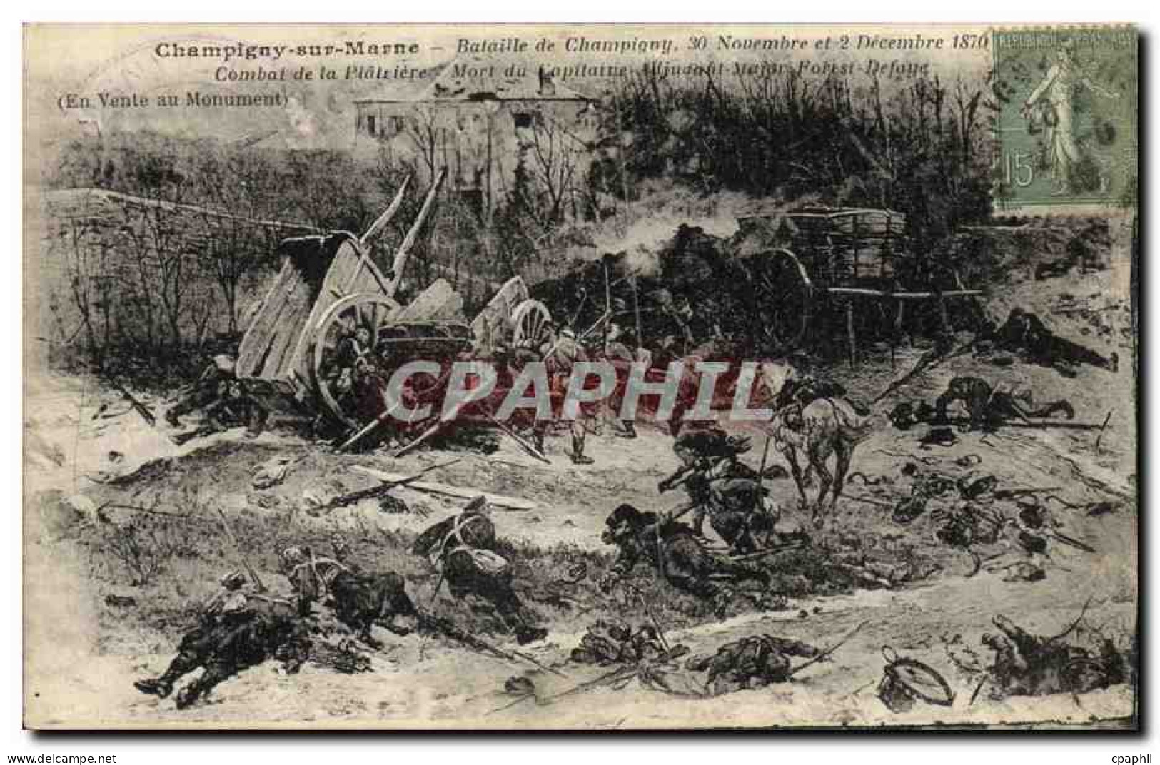 CPA Militaria Champigny sur Marne Bataille de Champigny