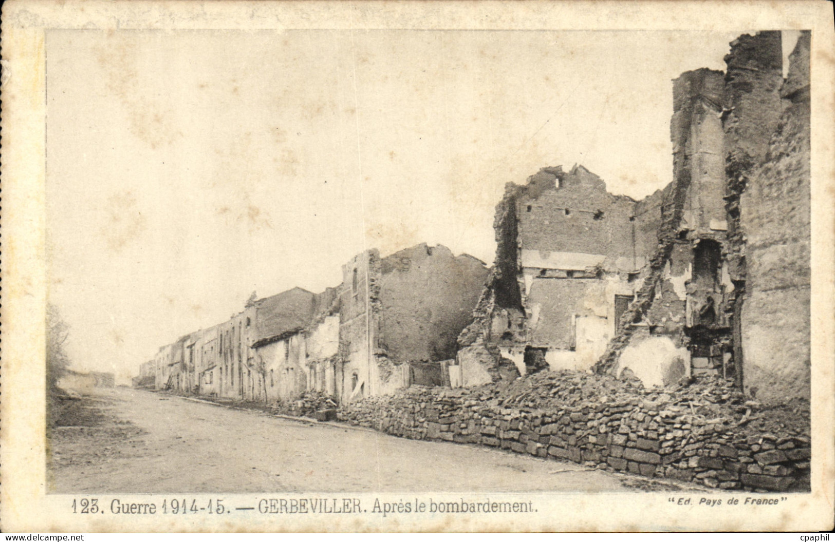 CPA Militaria Guerre Gerbeviller Apres le Bombardement