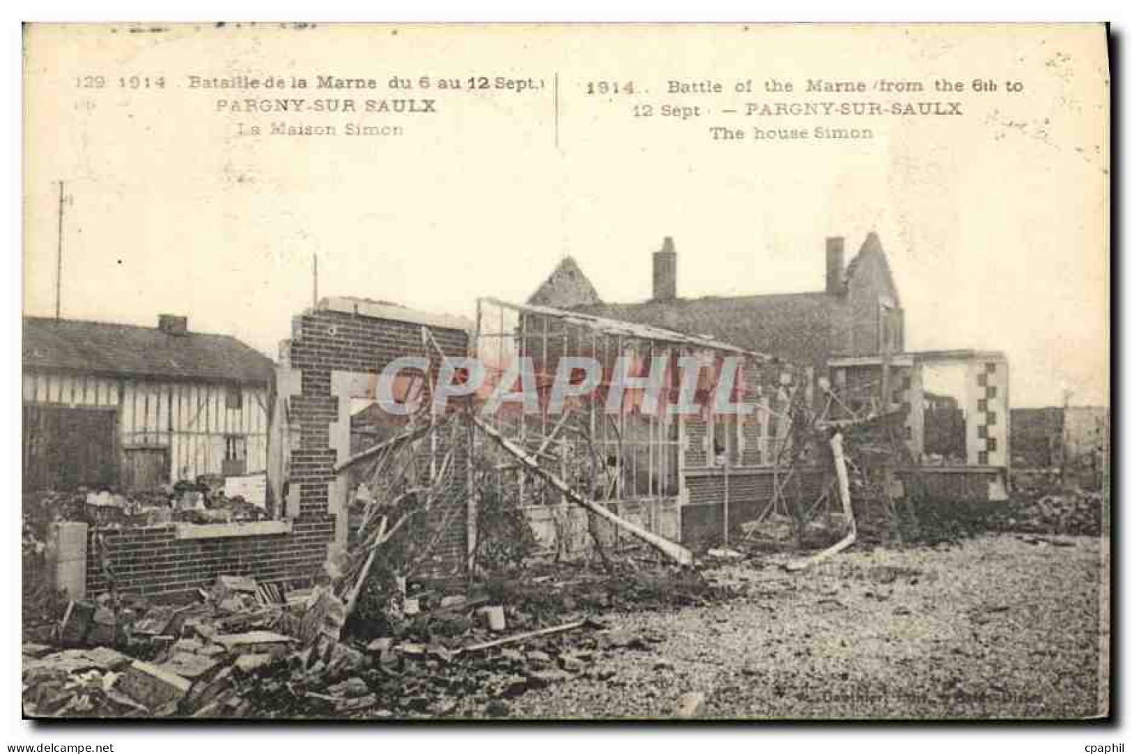 CPA Militaria Pargny sur Saulx La maison simon