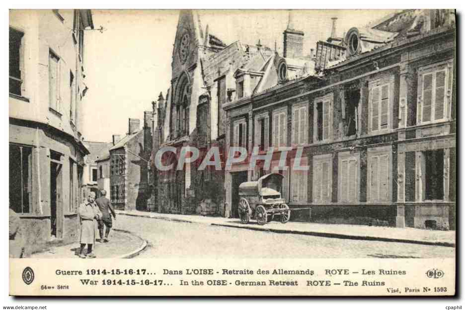 CPA Militaria Roye Les Ruines