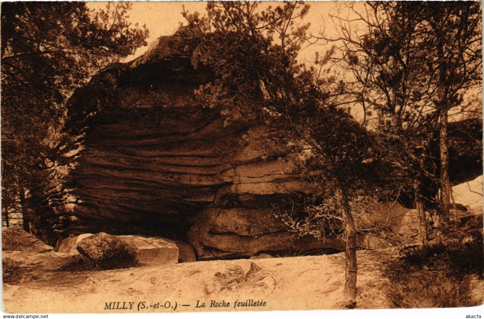 CPA MILLY-la-FORET La Roche Feuilletee (1354946)