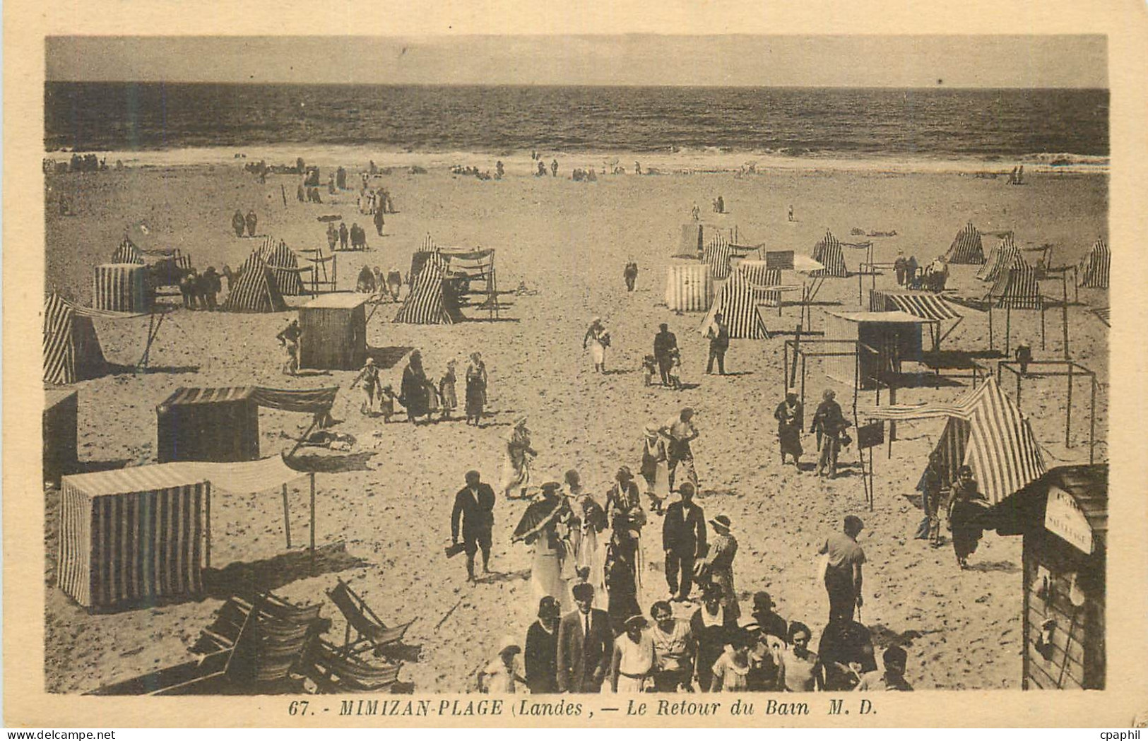 CPA Mimizan Plage Landes Retour du Bain M D