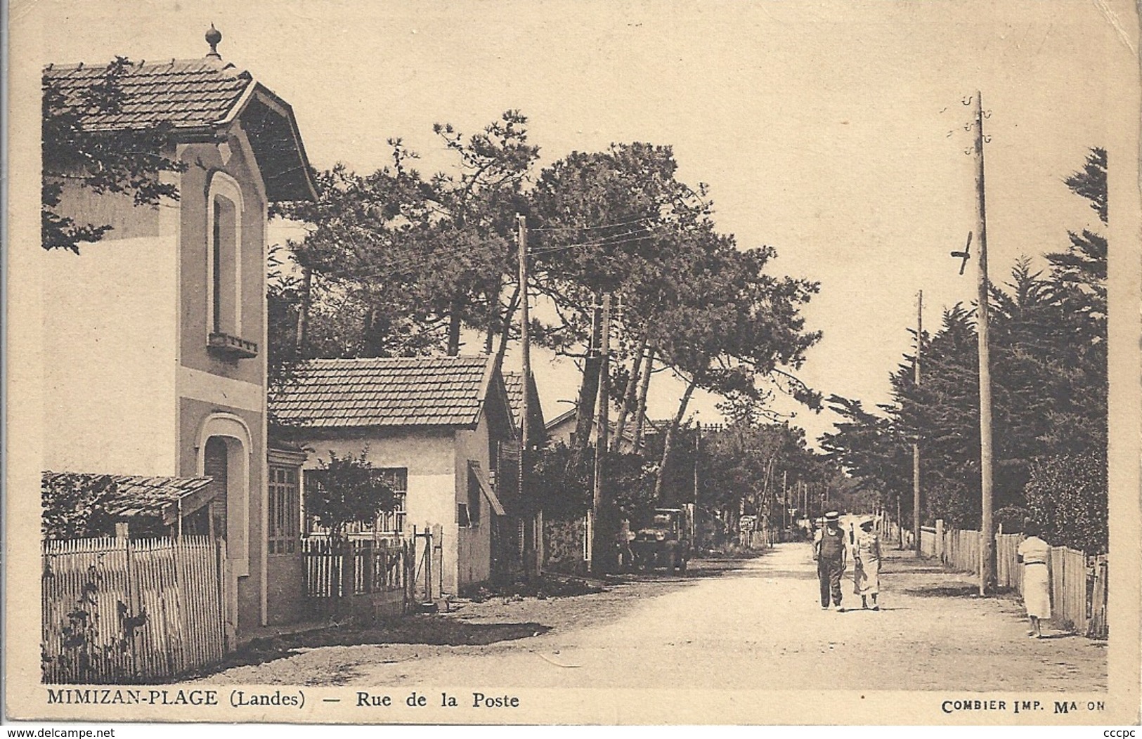 CPA Mimizan-Plage Rue de la Poste