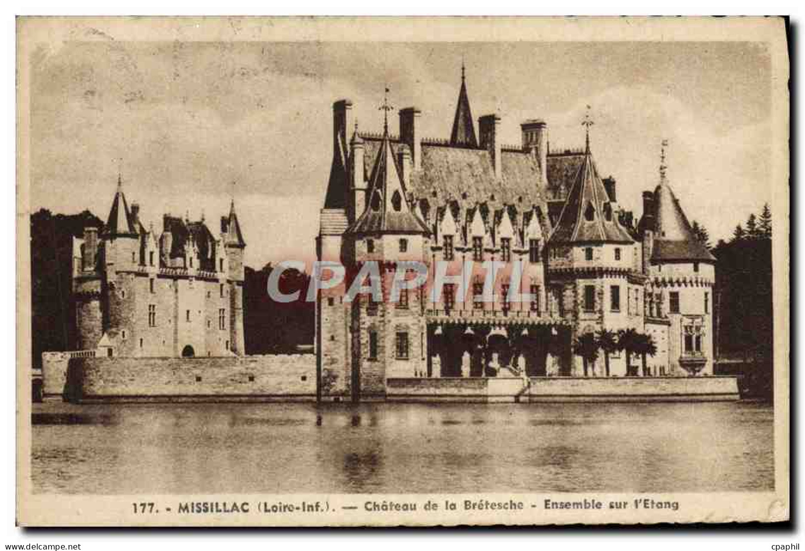 CPA Missillac Chateau de la Bretesche Ensemble sur l'etang