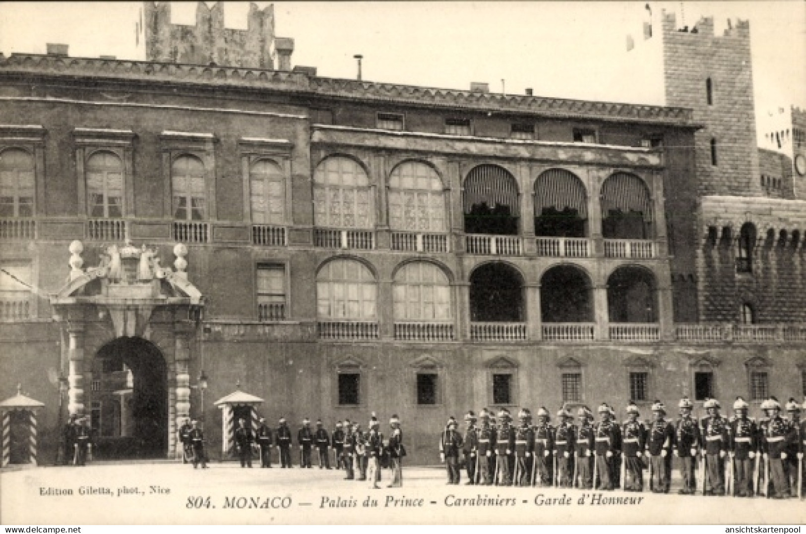 CPA Monaco, Fürstenpalast, Ehrenwache, Wachen