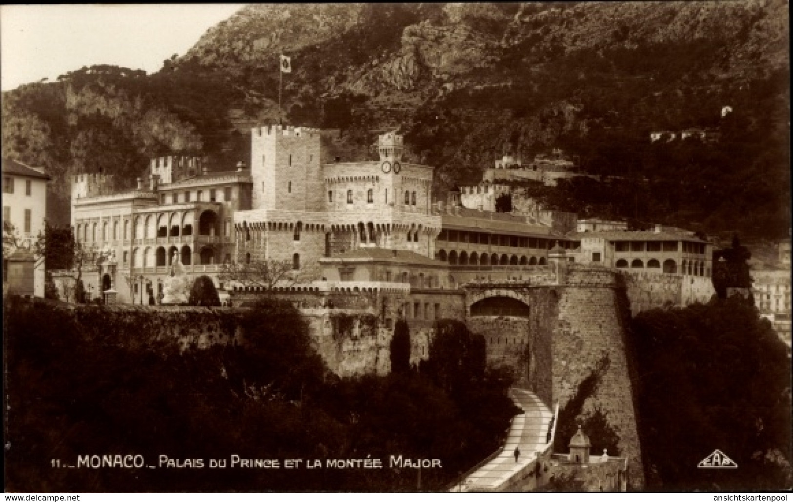 CPA Monaco, Fürstenpalast und Montée Major