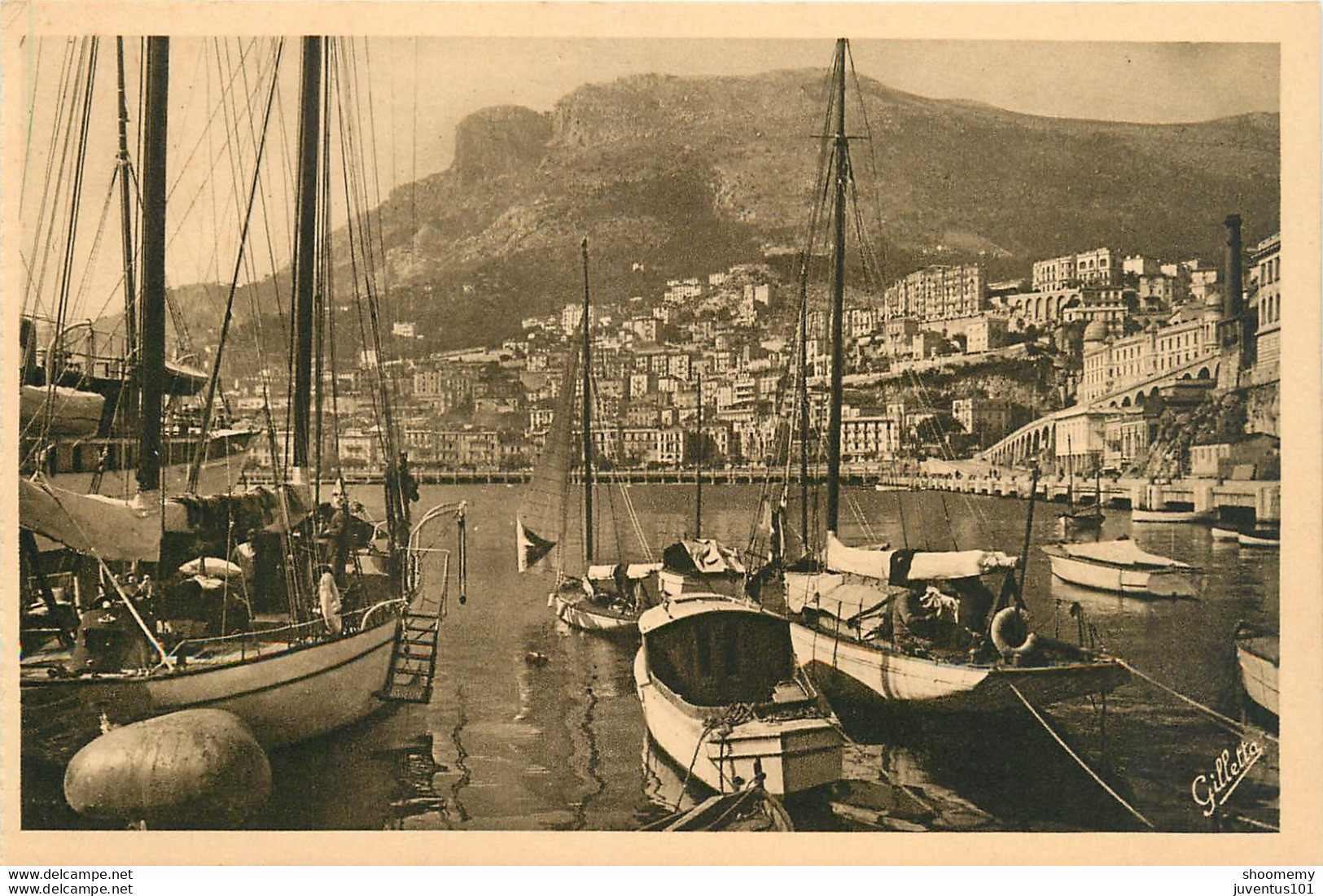 CPA Monaco-Monte Carlo-Le port et la Tête de chien    L1070