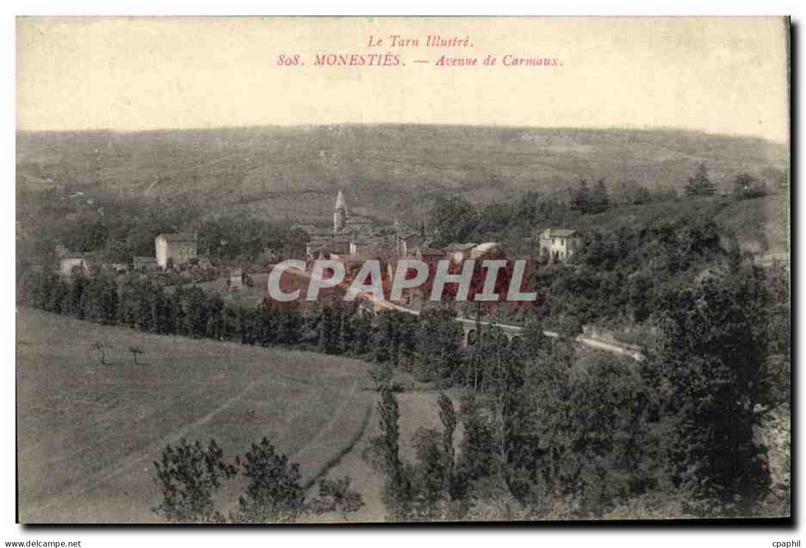 CPA Monesties Avenne de Carmaux