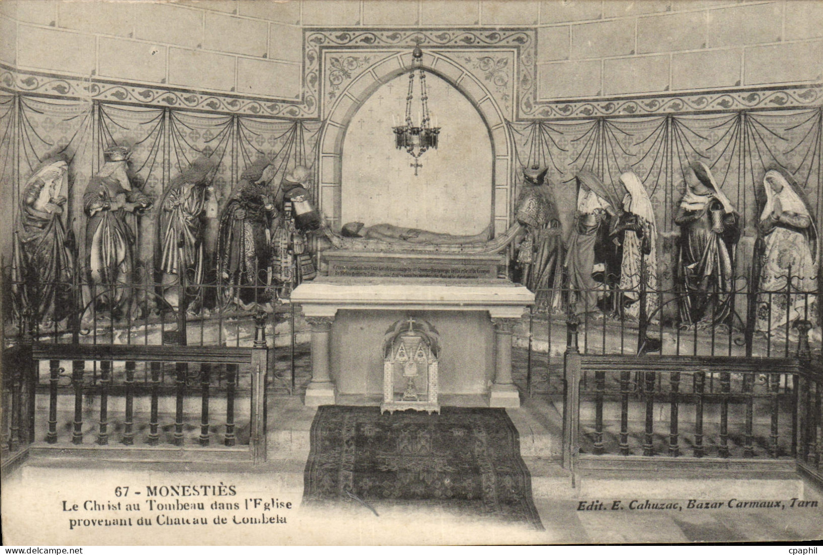 CPA Monesties Le Chateau Au Tombeau Dans l'Eglise Provenant Du Chateau De Combela