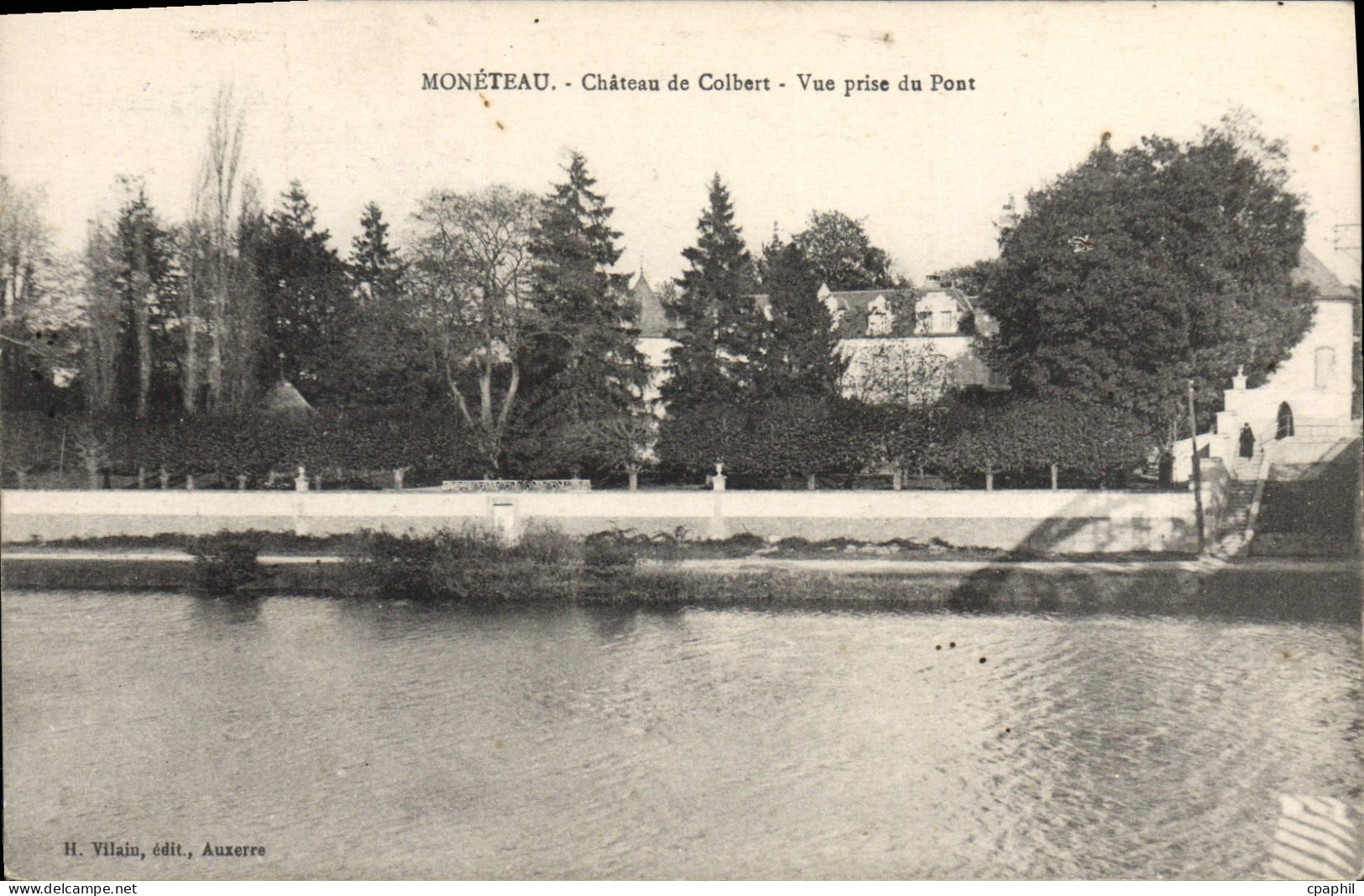 CPA Moneteau Chateau De Colbert Vue Prise Du Pont