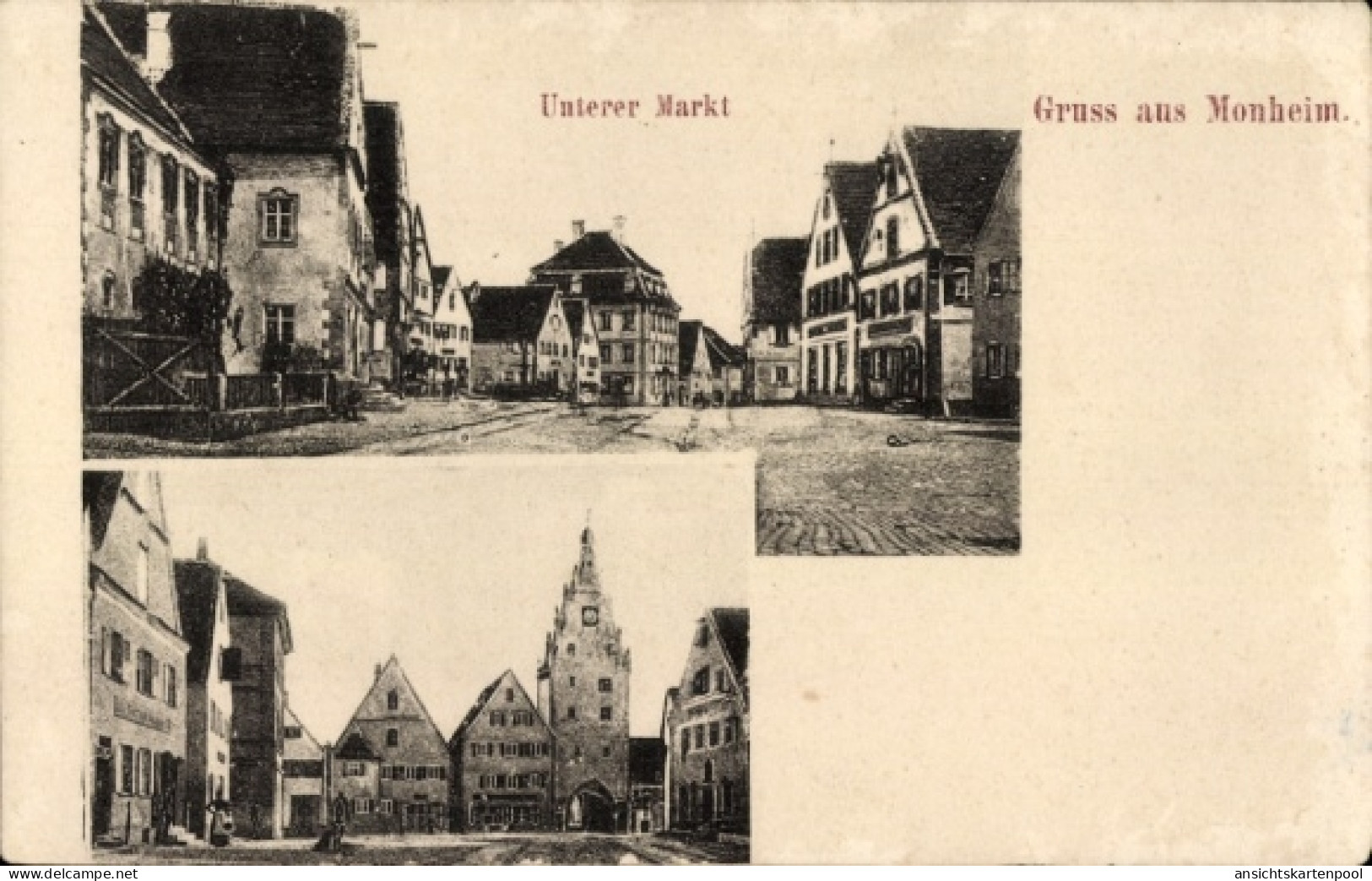 CPA Monheim in Schwaben, Unterer Markt