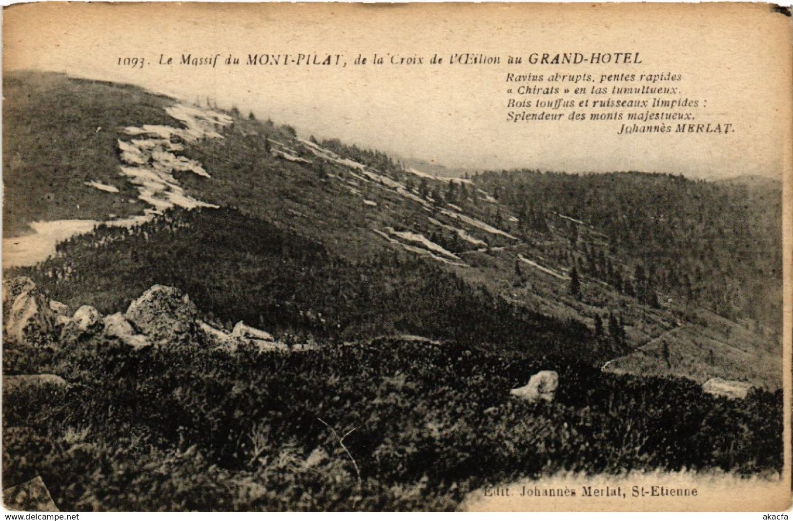 CPA MONT-PILAT - Le Massif du MONT-PILAT - de la CROIX de l'Oeillon (487504)