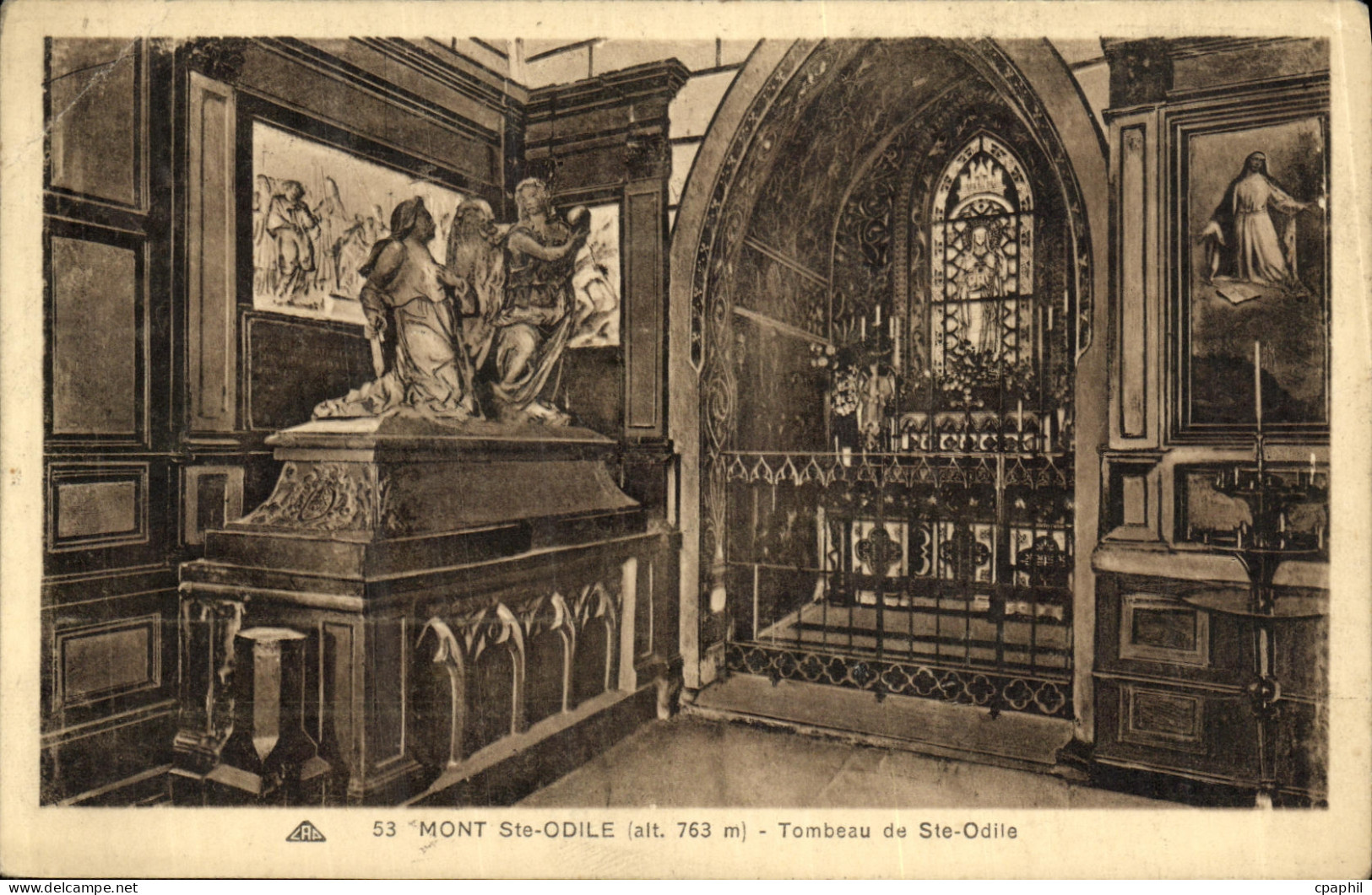 CPA Mont Sainte Odile Tombeau de Ste Odile