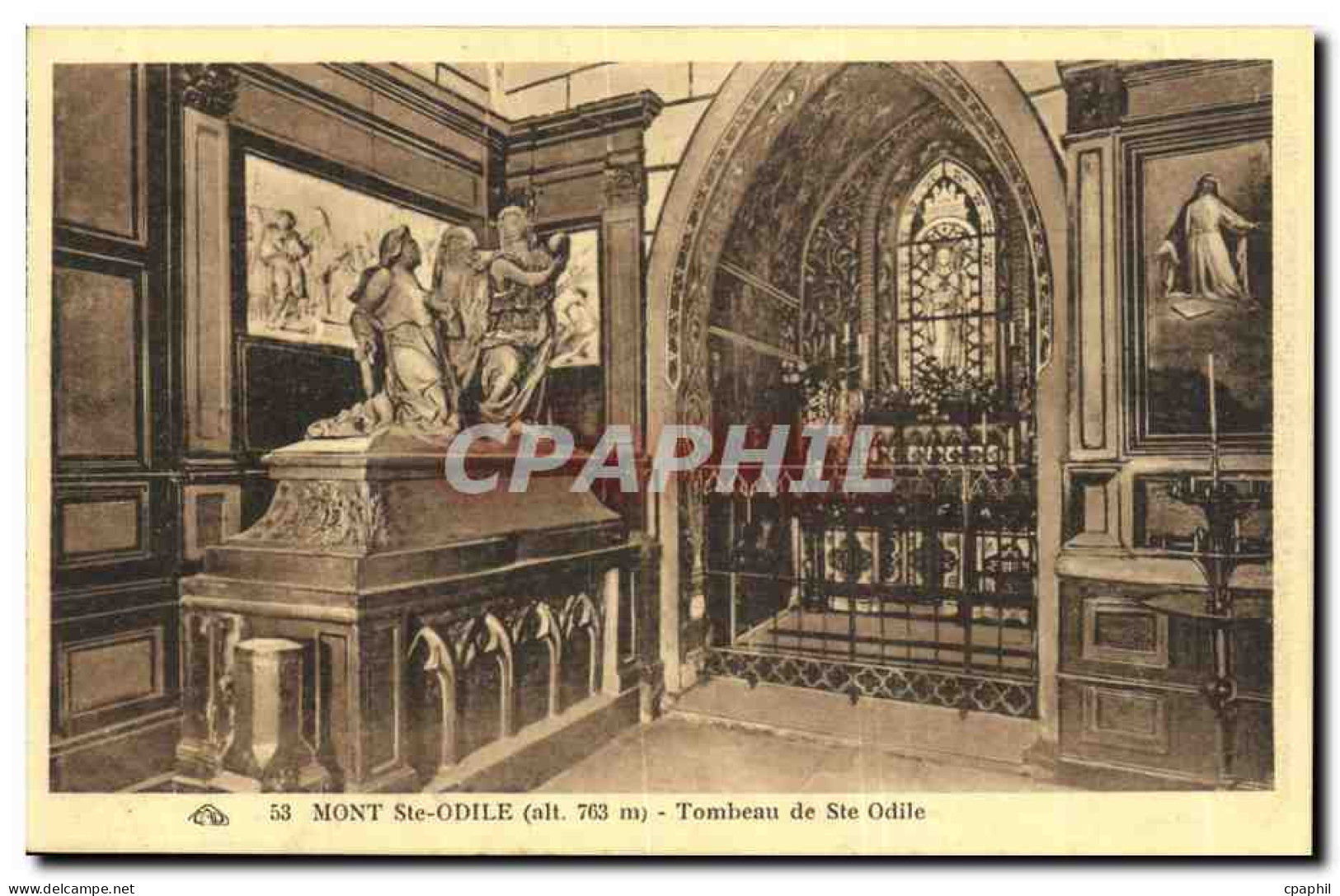 CPA Mont Sainte Odile Tombeau de Ste Odile