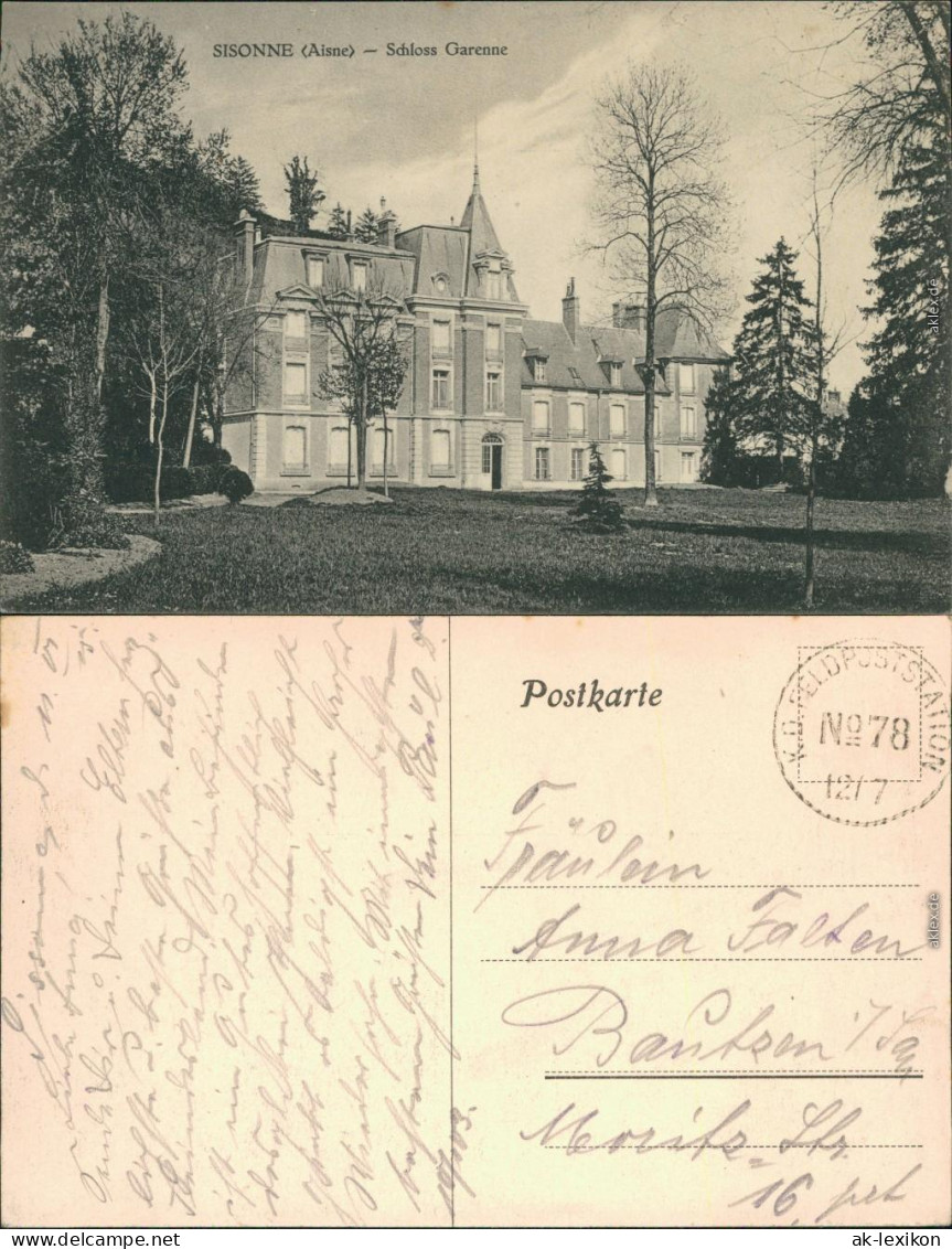 CPA Montaigu Schloss Château de Montaigu 1915