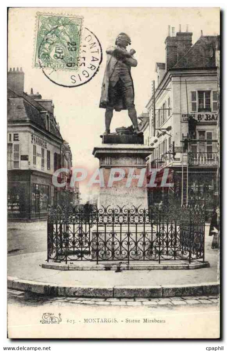 CPA Montargis Statue Mirabeau