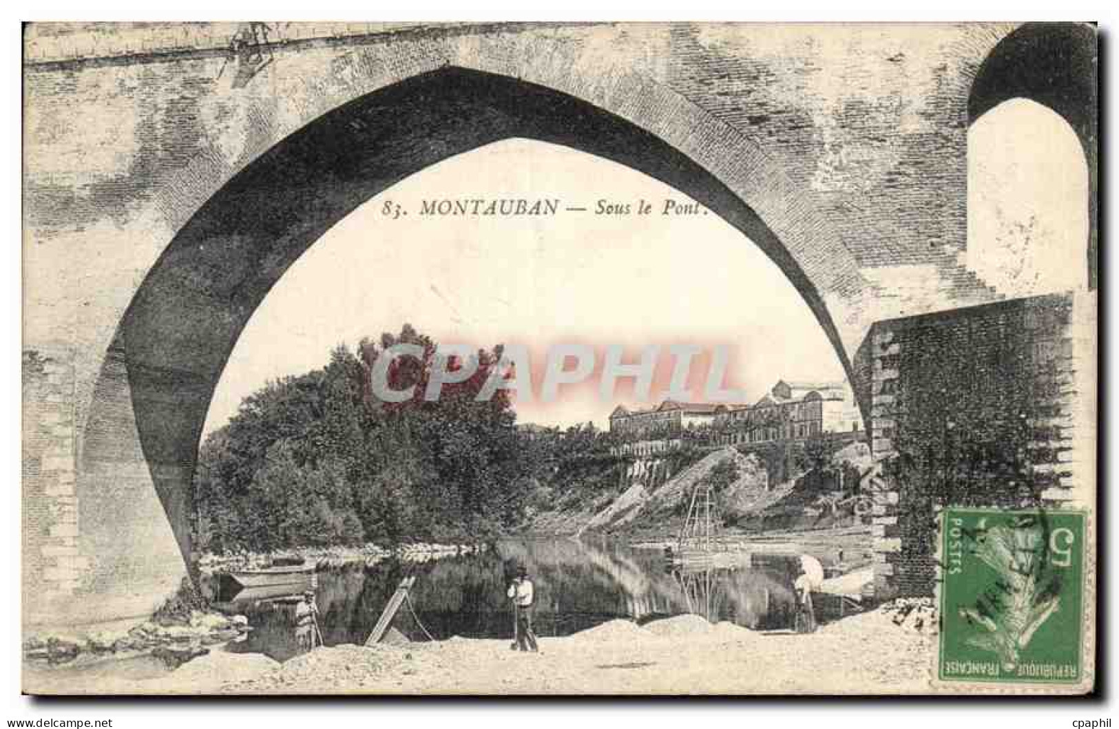 CPA Montauban Sous le Pont Terrassiers