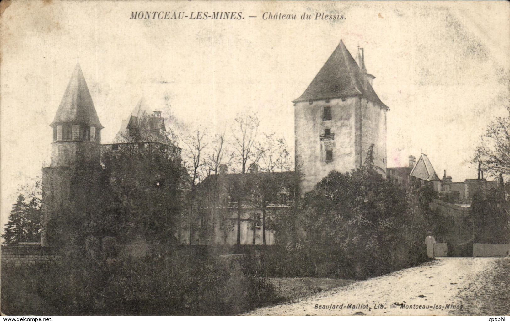CPA Montceau les Mines Chateau du Plessis
