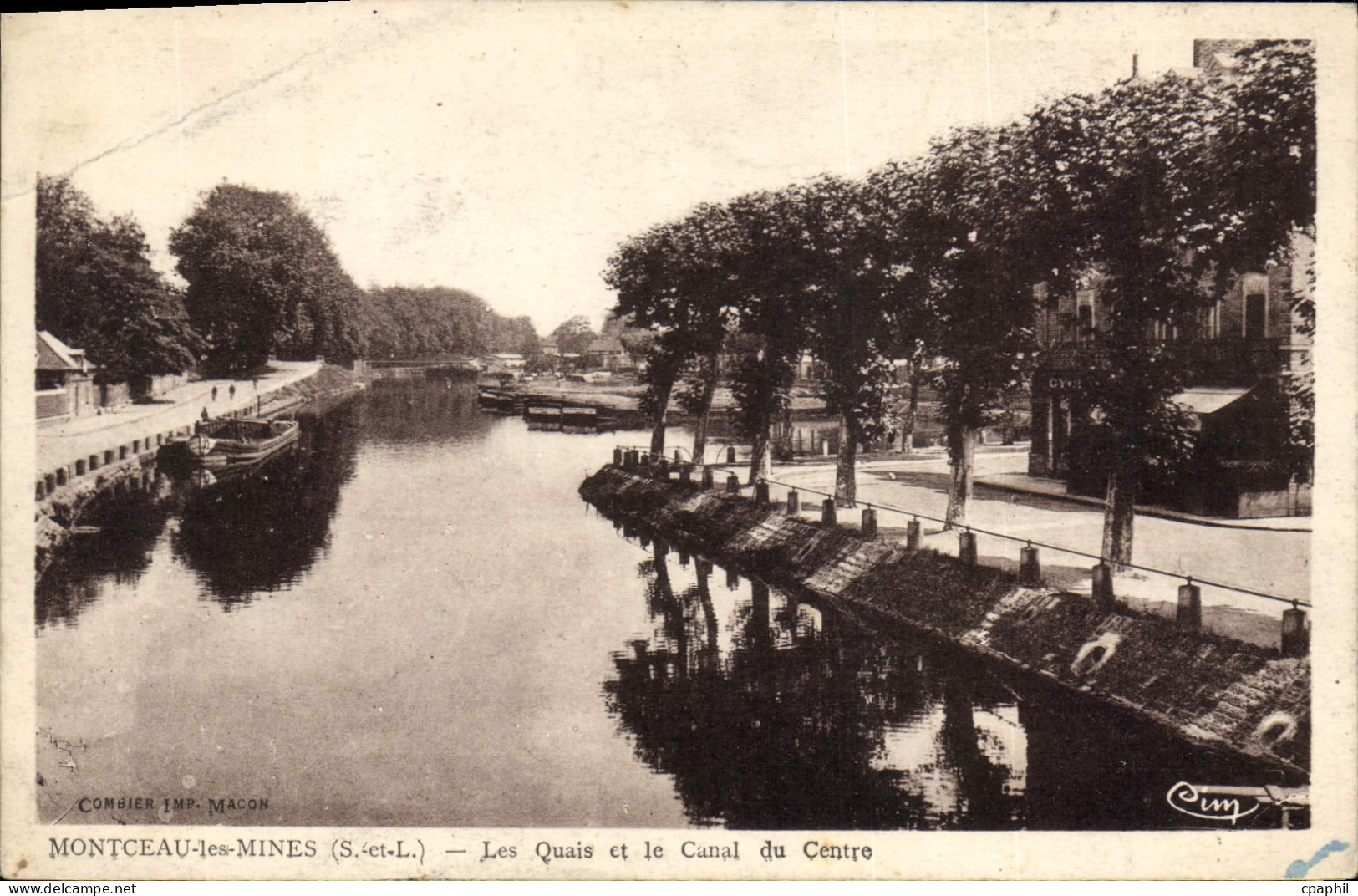 CPA Montceau Les Mines Les Quais Et Le Canal