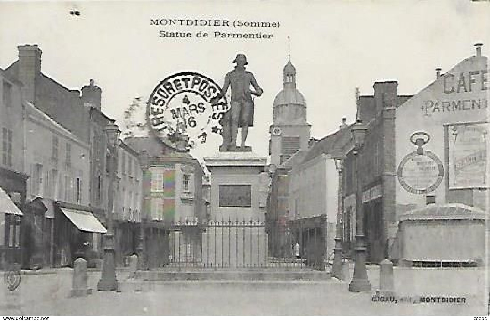 CPA Montdidier Statue de Parmentier