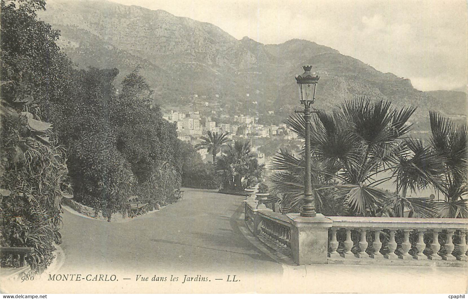CPA Monte-carlo  Vue dans les jardins