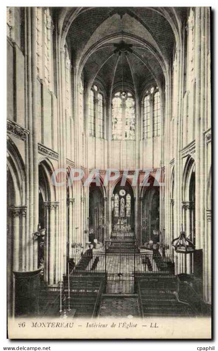 CPA Montereau Interieur de l Eglise