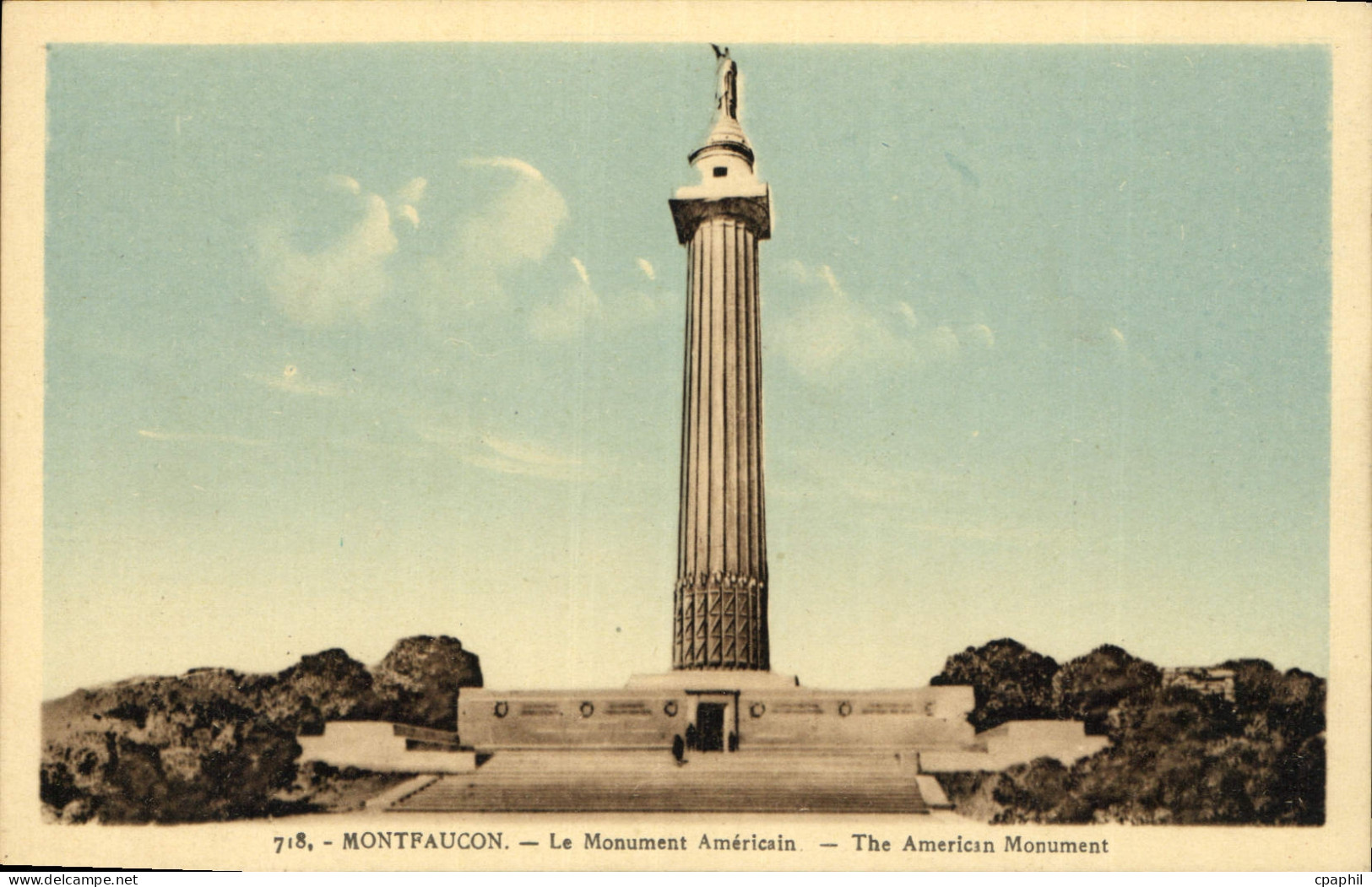 CPA Montfaucon Le Monument Americain