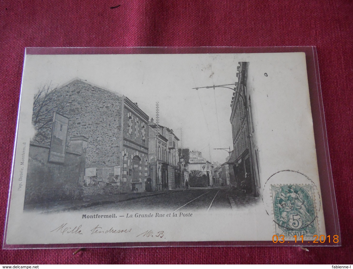 CPA - Montfermeil - La Grande Rue et la Poste