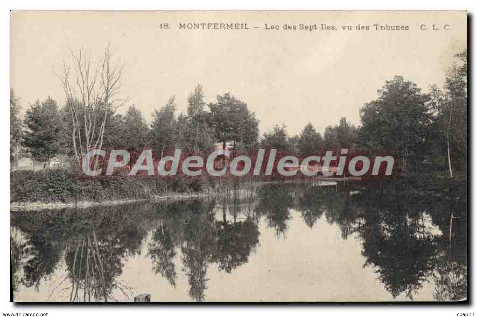CPA Montfermeil Lac Des Sept Iles Vu Des Tribunes